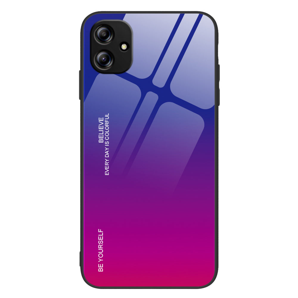 Tempered Glass Phone Case for Samsung Galaxy A04e 4G F04 4G M04 4G Anti-Scratch PC TPU Gradient Color Phone Cover Tempered Glass Phone Case for Samsung Galaxy A04e 4G F04 4G M04 4G Anti-Scratch PC TPU Gradient Color Phone Cover